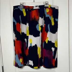Ava & Viv Colorful A Line Knee Length Skirt Size 16W